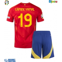 Španjolska Lamine Yamal #19 Domaci Dres za djecu EP 2024 Kratak Rukav (+ Kratke hlače)